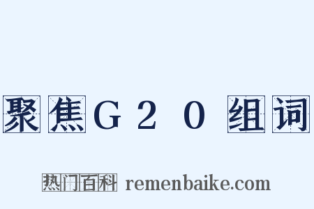 聚焦G20组词是什么意思的图片